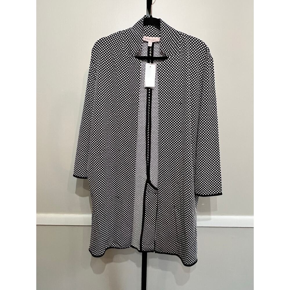 ☀️Philosophy Polka Dot Open Front Blazer Cardigan NWT S